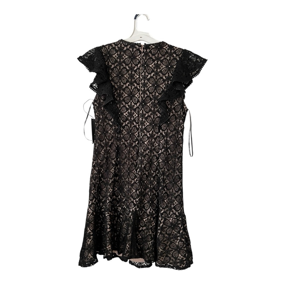 NWT Julia Jordon Black/Nude Lace Cocktail Midi Dress- Size 4 - Picture 2 of 12